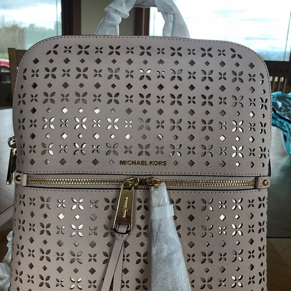 Michael Kors Pale pink Rhea Back pack NWT